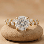 Round diamond promise ring in an elegant setting