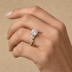 Minimalist diamond promise ring for anniversary