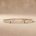 Round Lab Diamond Tennis Bracelet in 14K Gold
