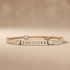 Round Lab Diamond Tennis Bracelet in 14K Gold