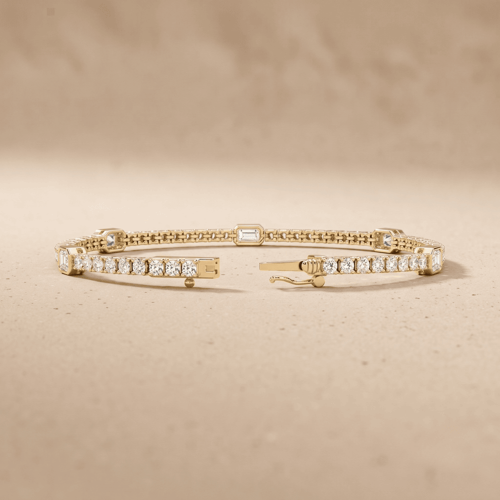 14K gold tennis bracelet for women