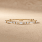 emerald lab grown diamond bracelet