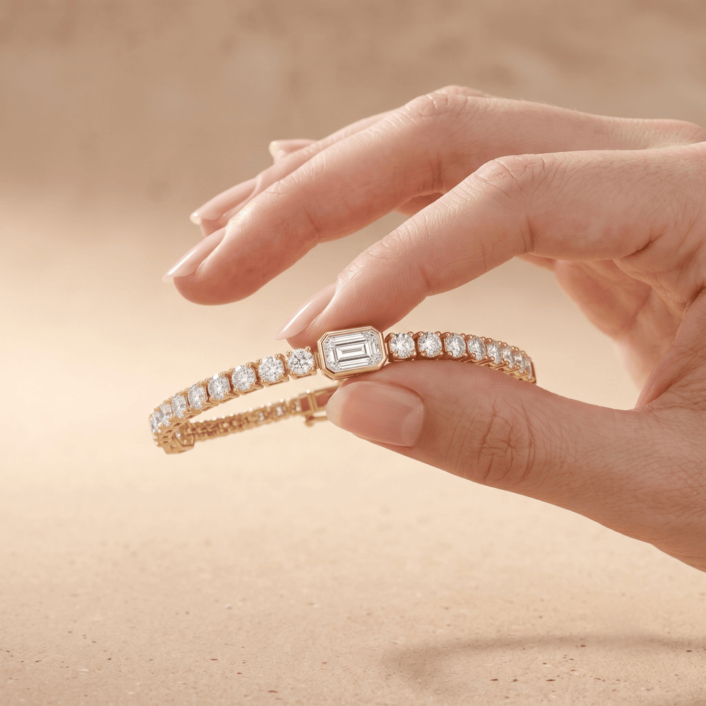 14K gold tennis bracelet for women
