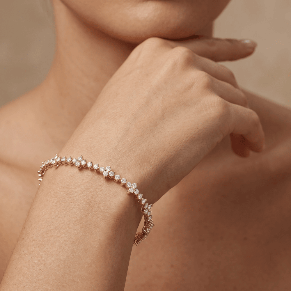 925 silver lab diamond bracelet