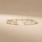 Round diamond silver bracelet