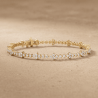 Round lab diamond tennis bracelet