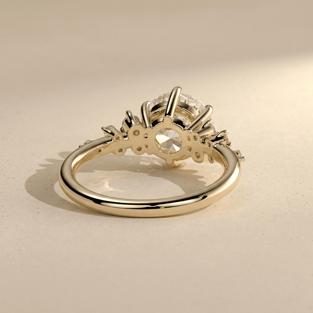 Elegant round lab diamond wedding ring design