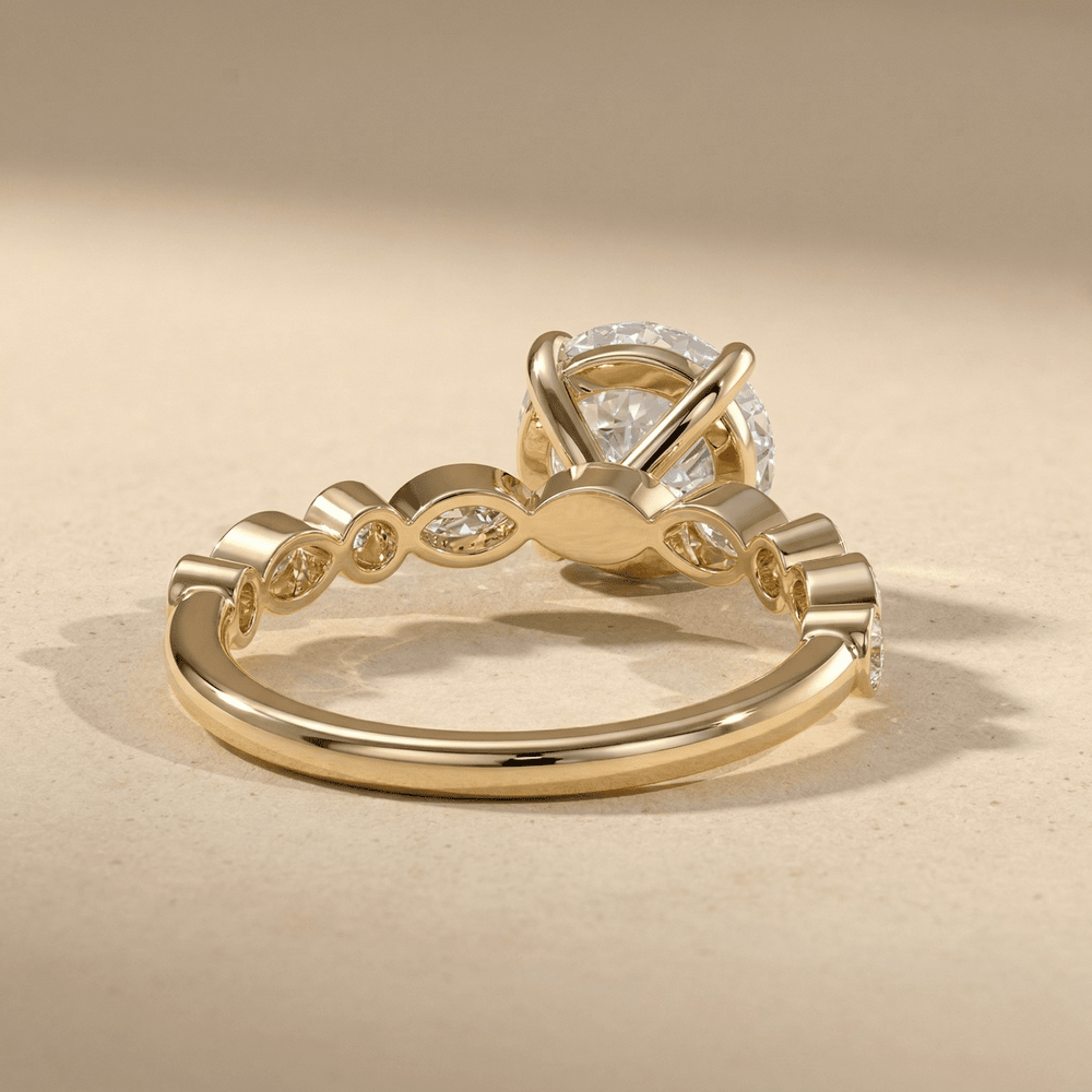 Classic round cut lab diamond ring for marriage proposal