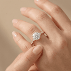 Round lab grown diamond promise ring for girlfriend