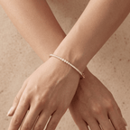 Classic round diamond bangle bracelet gift for her