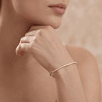 Minimalist round diamond bangle in yellow gold