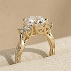 Lab grown diamond twisted band bridal ring