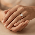 14K solid gold lab grown diamond bridal ring