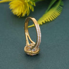 Round Laboratory Diamond Split Shank Halo Engagement Ring - JBR Jeweler