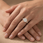 Elegant Gold Moissanite Promise Ring for Girlfriend