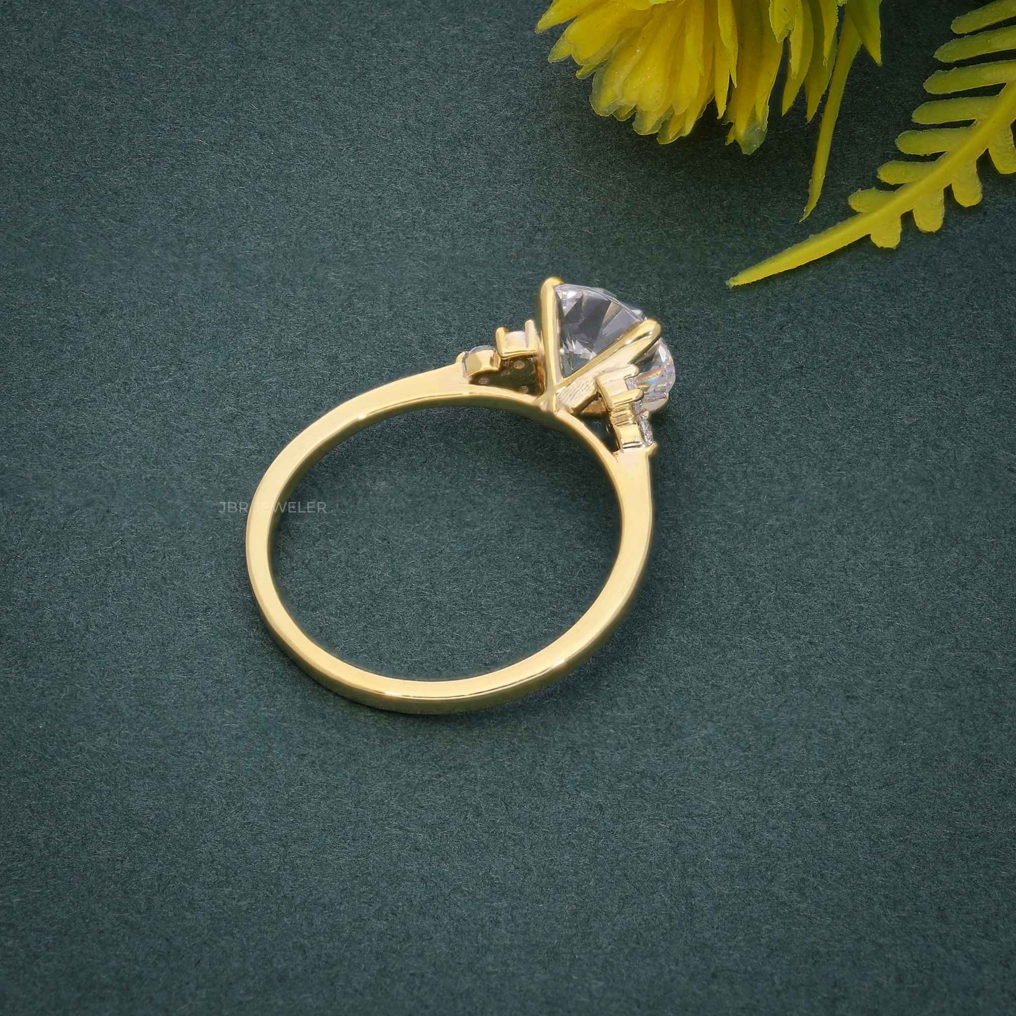 Muse Round Cut Moissanite Diamond Engagement Ring - JBR Jeweler