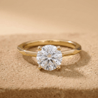 Round brilliant cut diamond solitaire setting