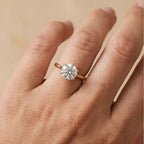 IGI certified round solitaire diamond engagement ring
