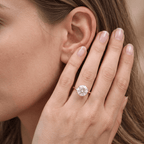 Conflict-free lab grown diamond solitaire ring detail