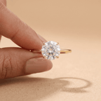 Couple promise rings worn on both hands