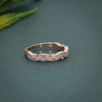 Round Cut Lab Grown-CVD Diamond Floral Vintage Wedding Band Ring - JBR Jeweler
