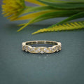 Round Cut Lab Grown-CVD Diamond Floral Vintage Wedding Band Ring - JBR Jeweler