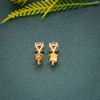 Round Cut Lab Grown Diamond Four Prong Screw Back Earring - JBR Jeweler