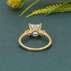 Scalloped Princess Lab Grown Diamond Trio Engagement Ring - JBR Jeweler