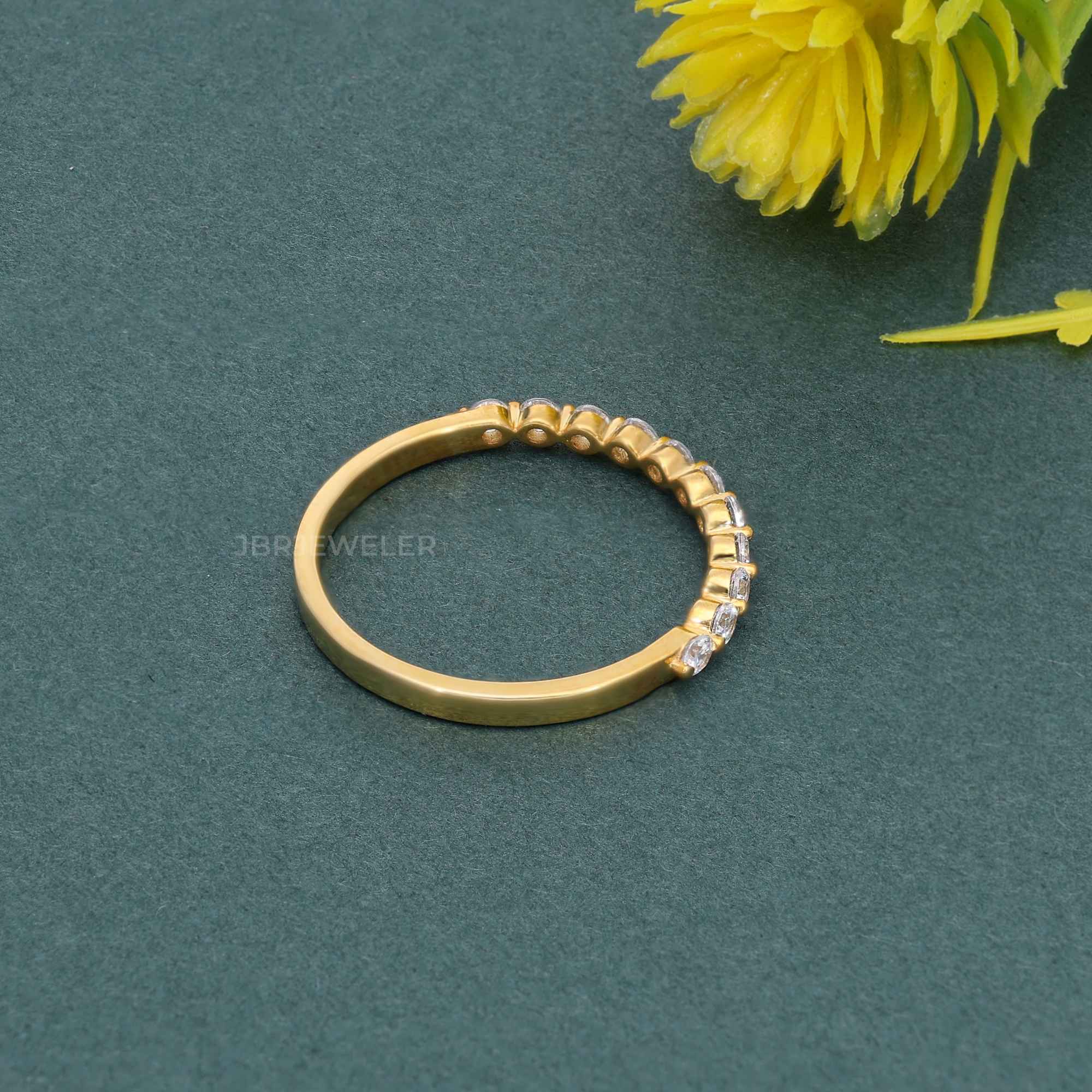 Shared Prong Lab Grown Diamond Wedding Ring - JBR Jeweler