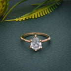 Squared edges Pear Lab Grown Diamond Engagement Ring - JBR Jeweler