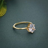 Squared edges Pear Lab Grown Diamond Engagement Ring