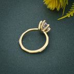 Squared edges Pear Moissanite Diamond Solitaire Ring - JBR Jeweler