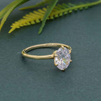 Six Prong Oval Cut Lab Grown Diamond Engagement Ring - JBR Jeweler