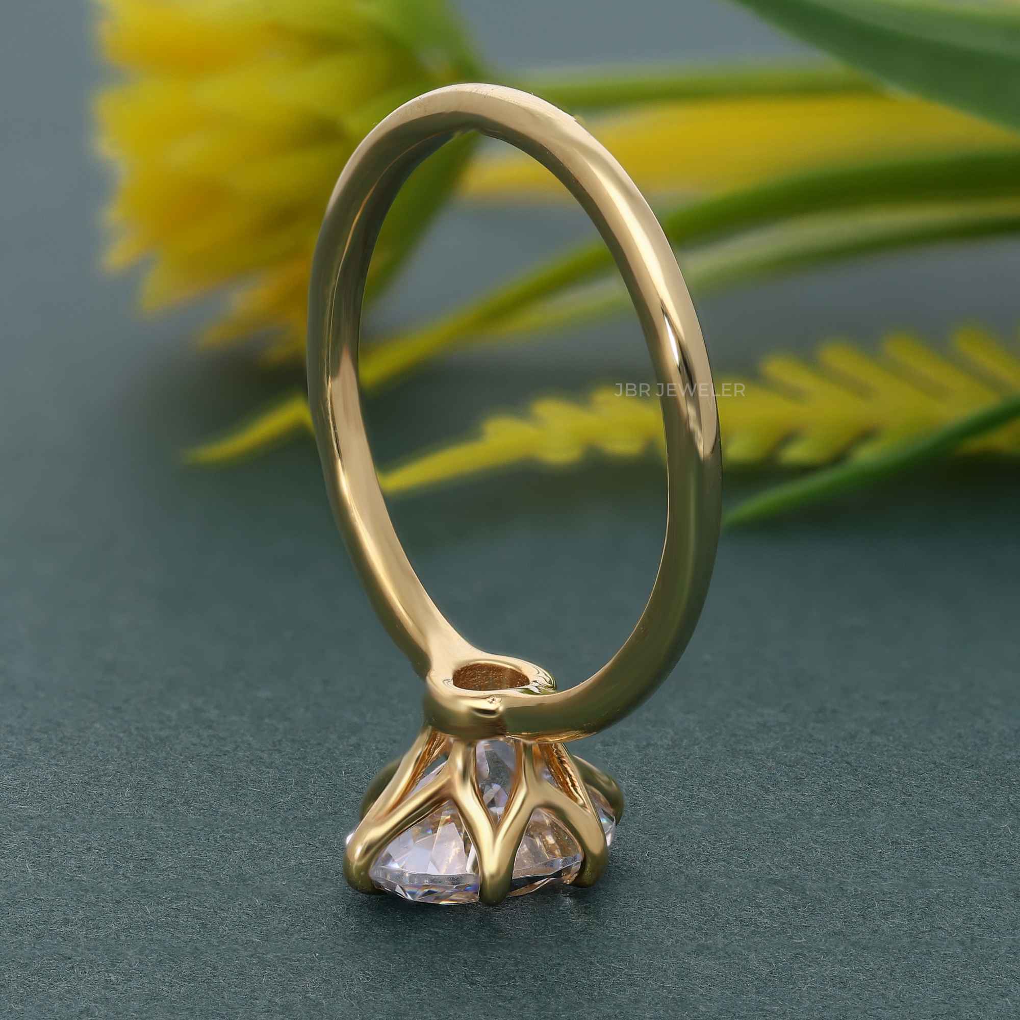 Six Prong Oval Cut Lab Grown Diamond Engagement Ring - JBR Jeweler