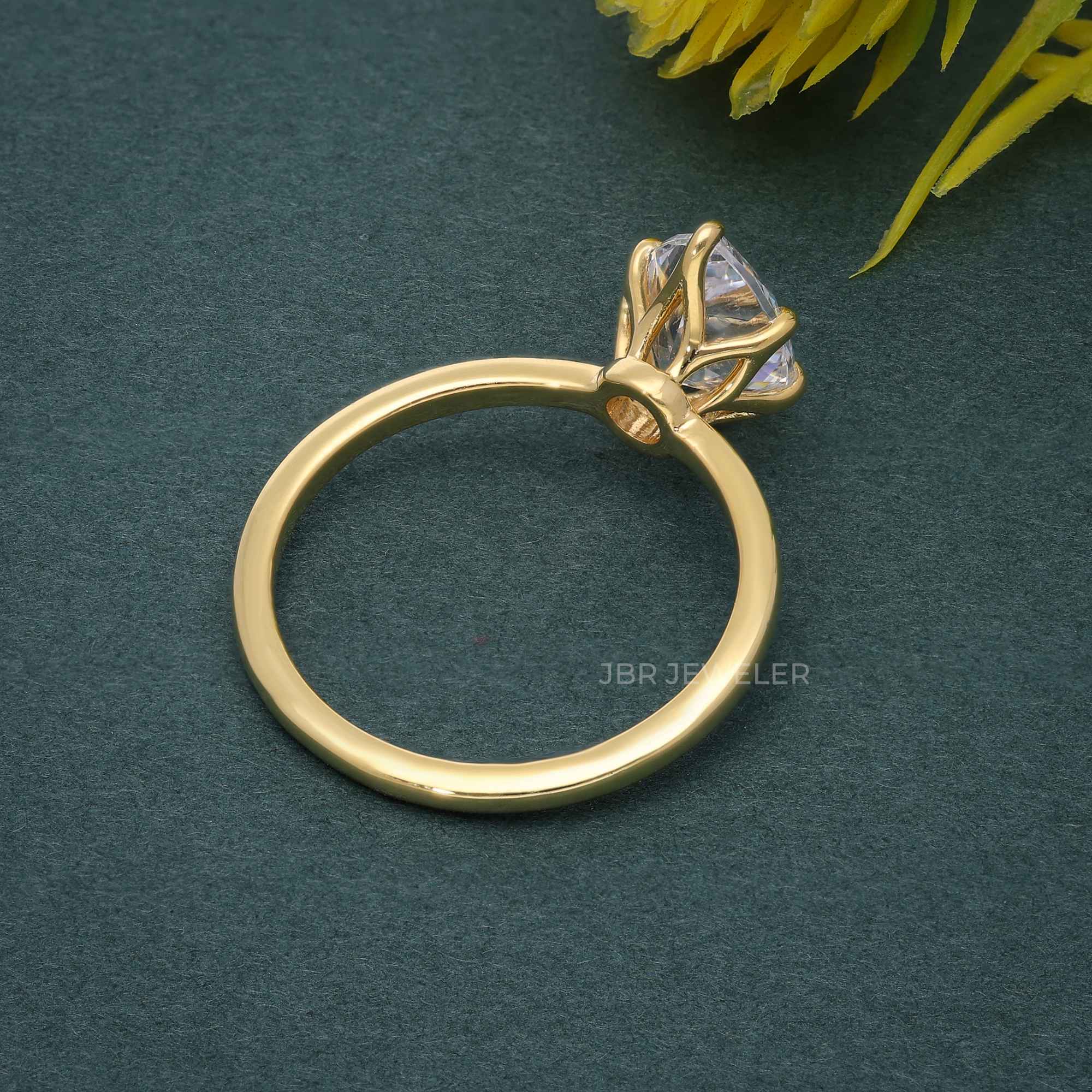 Six Prong Pear Cut Lab Grown Diamond Engagement Ring - JBR Jeweler