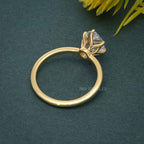 Six Prong Pear Cut Moissanite Solitaire Engagement Ring - JBR Jeweler