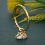 Six Prong Pear Cut Moissanite Solitaire Engagement Ring - JBR Jeweler