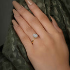 Six Prong Pear Cut Moissanite Solitaire Engagement Ring - JBR Jeweler