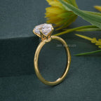 Six Prong Pear Cut Moissanite Solitaire Engagement Ring - JBR Jeweler