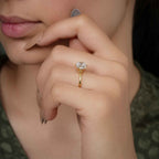 Six Prong Round Cut Moissanite Solitaire Engagement Ring - JBR Jeweler