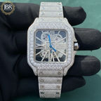 Skeleton Dial Studded Moissanite Iced Out Watch For Men