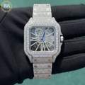 Skeleton Dial Studded Moissanite Iced Out Watch For Men