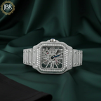 Skeleton Dial Studded Moissanite Iced Out Watch For Men