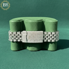 Sky Blue Dial Jubilee Belt Hip Hop Moissanite Watch For Men