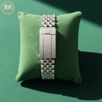 Sky Blue Dial Jubilee Belt Hip Hop Moissanite Watch For Men