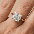Ethically sourced moissanite solitaire bridal ring