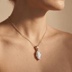 Solitaire Marquise Cut Diamond Pendant Necklace Lab Diamond