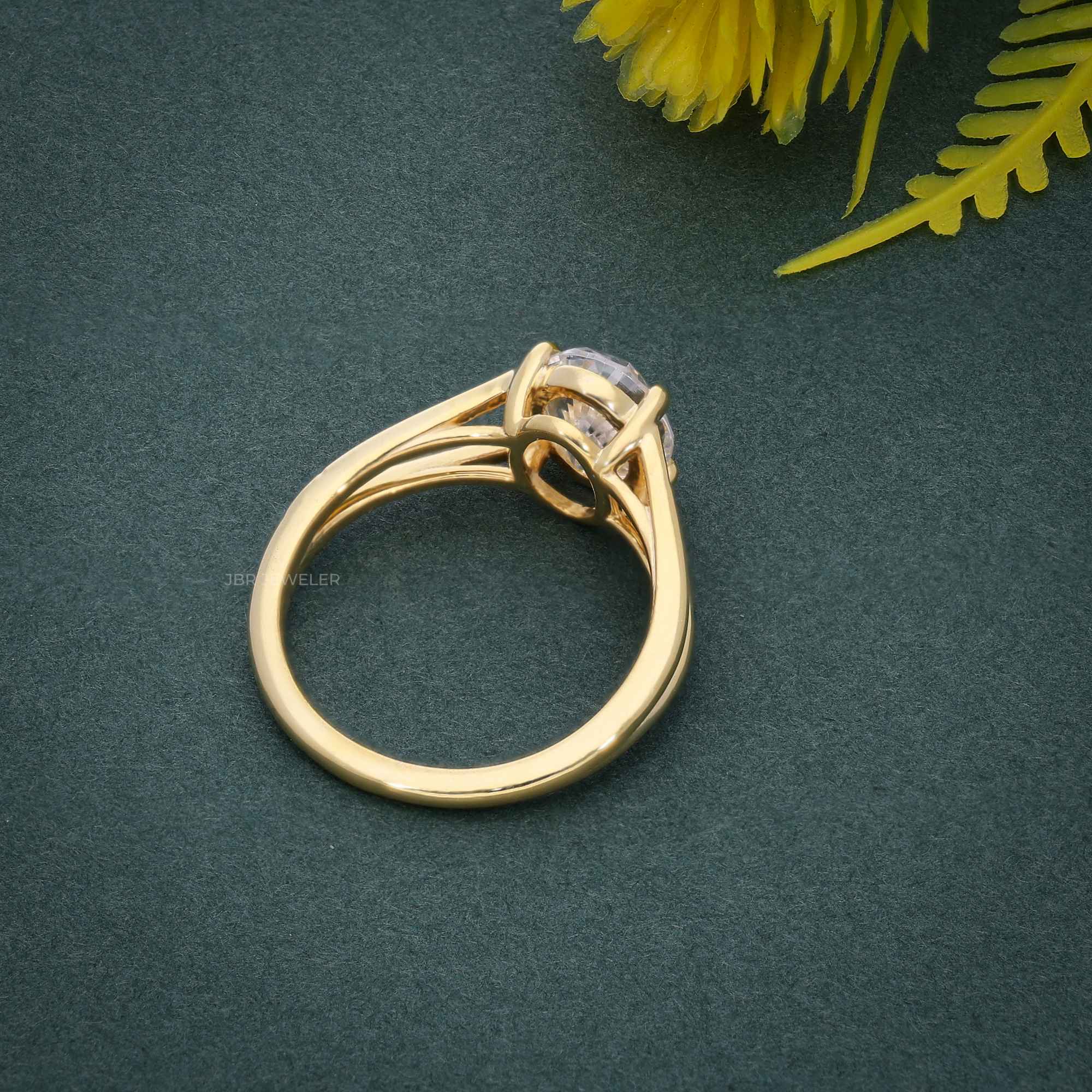 Split Shank Oval Cut Lab Grown Diamond Solitaire Ring - JBR Jeweler