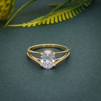 Split Shank Oval Cut Lab Grown Diamond Solitaire Ring - JBR Jeweler