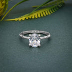 Squared edges Oval Lab Grown Diamond Engagement Ring - JBR Jeweler
